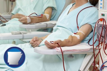 dialysis clinic with Arkansas icon