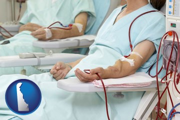 dialysis clinic with Delaware icon