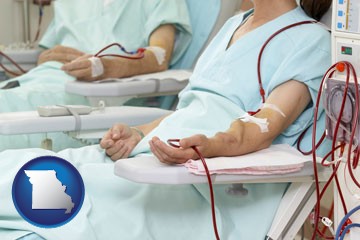 dialysis clinic with Missouri icon