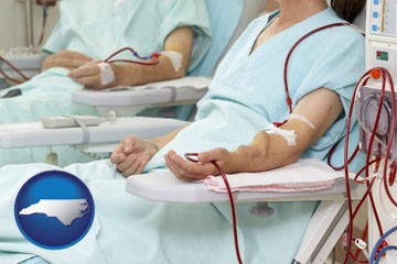 dialysis clinic with North Carolina icon