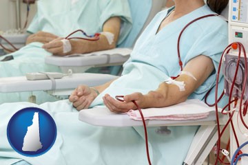dialysis clinic with New Hampshire icon