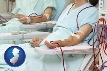 dialysis clinic with New Jersey icon