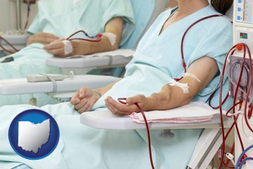 dialysis clinic with Ohio icon