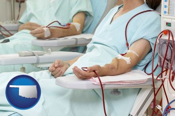 dialysis clinic with Oklahoma icon
