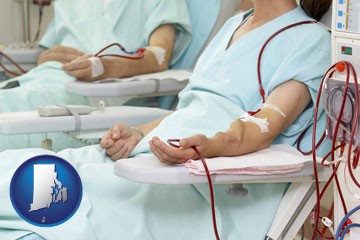 dialysis clinic with Rhode Island icon