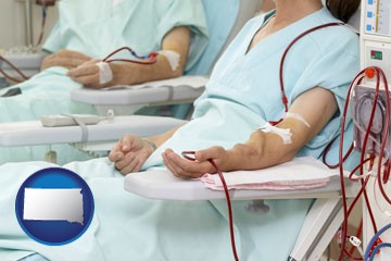 dialysis clinic with South Dakota icon
