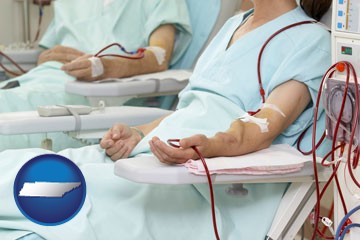 dialysis clinic with Tennessee icon
