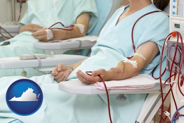 dialysis clinic with Virginia icon