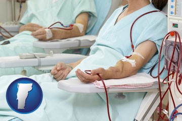 dialysis clinic with Vermont icon